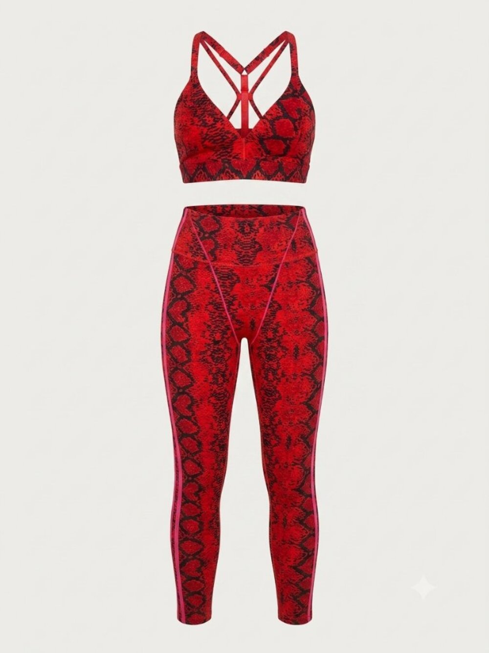 Ivy Park Red Snakeskin Set